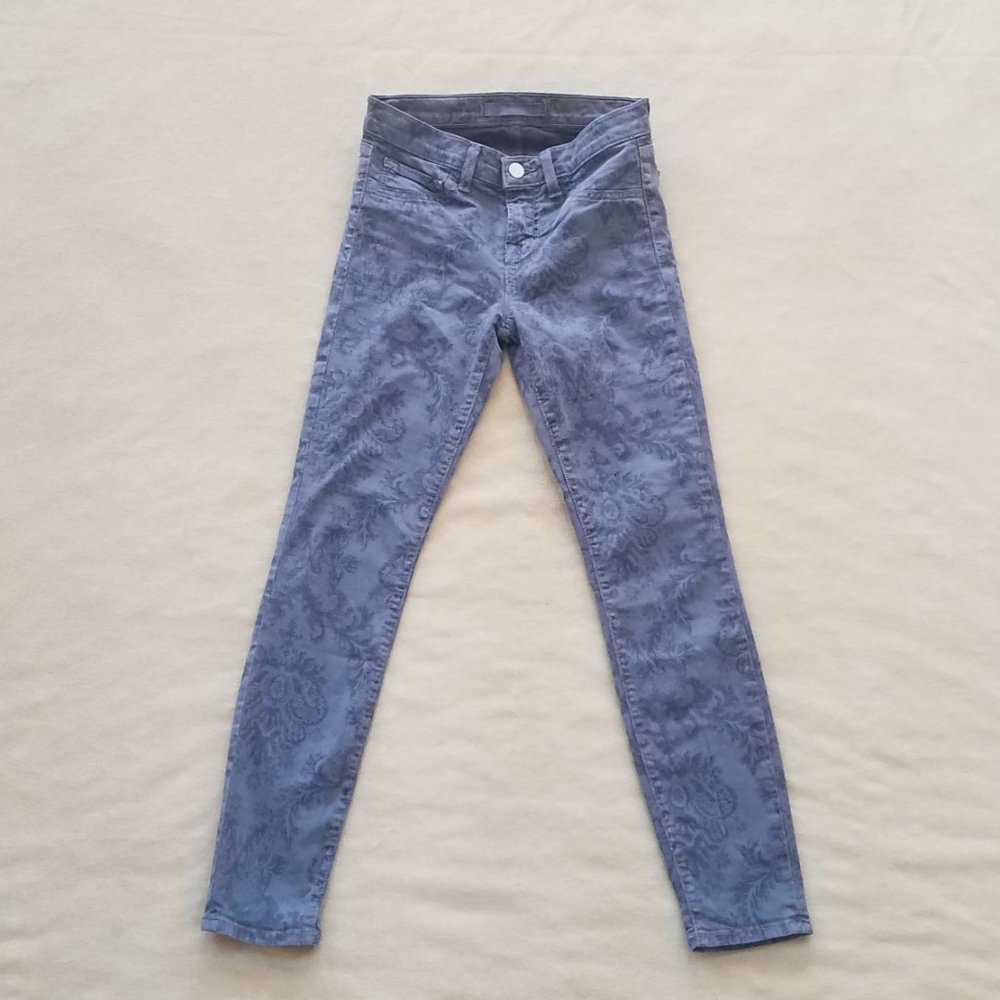 J Brand Gray Paisley Jean Pant size 24